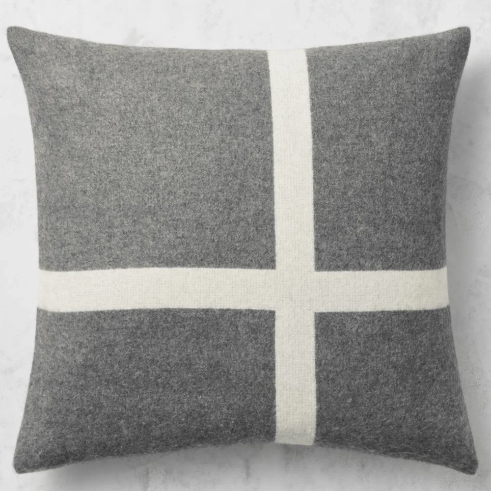 Williams Sonoma Cashmere & Wool Equestrian Pillow Cover